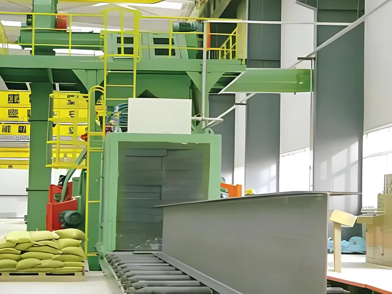 Дробеметная установка для двутавровой балки