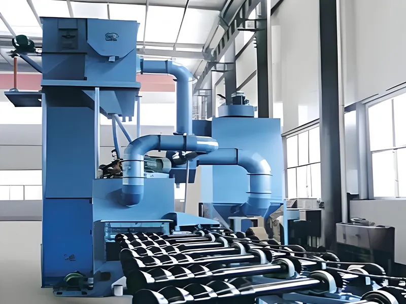 Дробеметная установка для стальных труб